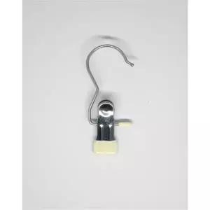 크림 논슬립 수건 걸이 양말 옷걸이 다용도 외집게걸이 서류 5p