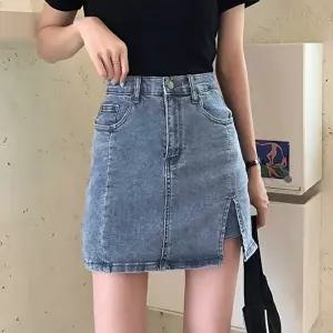 여름 데님 스커트 10대 20대 캐주얼 패션 스타일링 (HSJ-WAC2E10)