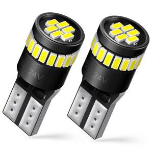AUXITO 194 번호판 조명용 LED 전구 168 175 2825 W5W T10 24-SMD 3014 칩셋 6000K 흰색 자동차 돔 도어 맵 대시 제공 화물 조명, 2팩