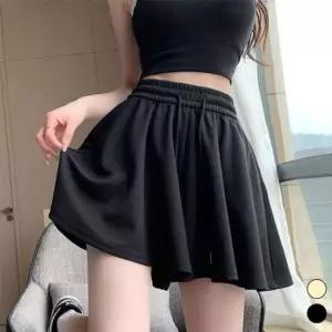 밴딩스커트 편안한핏 쿨링 속바지일체형 플레어 밴딩 미니 스커트