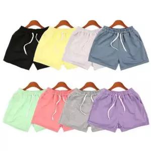 여성용 3부 밴딩 컬러 반바지 여름 숏팬츠 여행 운동 핫팬츠 여름바지 홈웨어 홈웨어