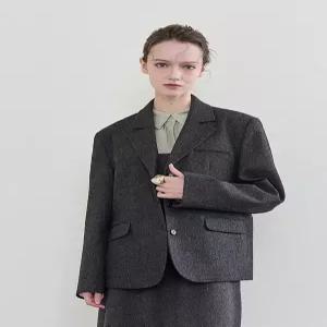 [에고에딧]모멘토 울 헤링본 자켓