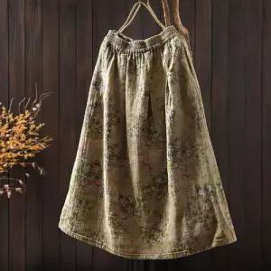 M1 가을 스커트 여자 롱 긴치마 중기장 빅사이즈 슬림핏 A라인 JEN3