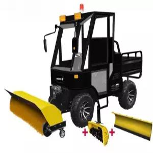 전동식 제설차 도로 공장 청소용 완전밀폐형 제설기