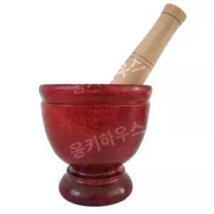 쏨땀 절구통 냉샐러드 나무 마늘 가지 분쇄기 다지기 고추