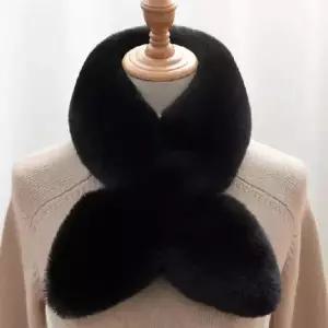 [하프클럽/]여성 심플 페이크 퍼 목도리 머플러 쁘띠 털목도리