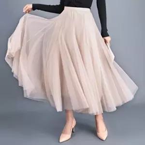 여성 롱스커트 봄가을 하객룩 데이트룩 치마 (HSJ-WFH681U)