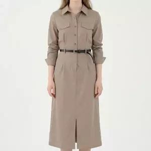 클라셰 슬릿더블포켓셔츠원피스+벨트SET_B6M0071