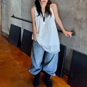 레이어드 민소매 브이넥 롱슬립 나시 원피스 (HSJ-WFHWUGP)