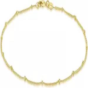 CANCI 14K 골드 방수 발찌 여성용 및 남성용 참 발목 팔찌 일상복 사이즈 9-11인치용 주얼리