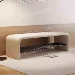 현관 벤치 슬림 선반 틈새 스툴 현관벤치 원목 미색 북유럽