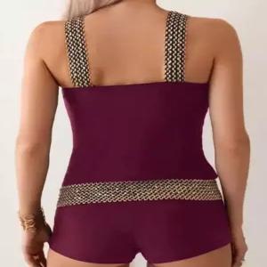 옥뚜브레 투피스 여성원피스수영복 패널 프리미엄 수영복 탄키니 드로즈 보수형 배낭 장식 UNO1