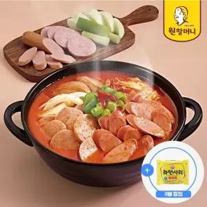 [원할머니] 쫄깃함 햄 듬뿍 부대찌개 500g 6팩 + 라면사리 110g 3봉