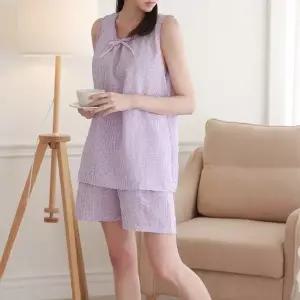 KARRA 리본나시파자마블라우스+팬츠SET_A4M0395