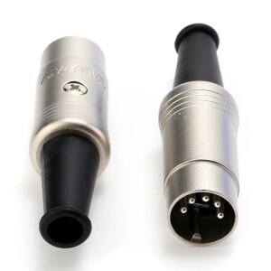 REAN NYS322 미니 5극 수 플러그 케이블 커넥터 5핀 키보드 전자 드럼 전기 피아노 신디사이저 미디 데이터