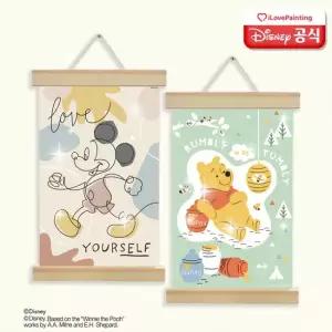 DIY 보석십자수 디즈니 행잉 미키 미니 곰돌이 푸 20x30