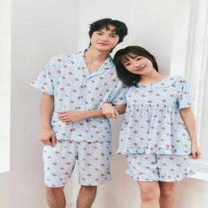 솔브 레이온 푸들 구름 여름 커플 파자마 SPA2606MSPA2606WTSG