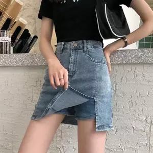속바지필요X 치마바지 페이크 짧은 청치마 데님스커트 (HSJ-WBF905D)