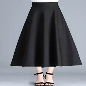 여성 a라인 밴딩스커트 하이웨스트 롱스커트 양쪽포켓 (HSJ-WE53E3F)
