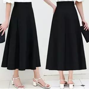 여성 a라인 하이웨스트 밴딩스커트 롱스커트 롱치마 (HSJ-WE5E857)