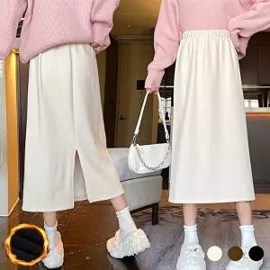 여성 골지 융 기모 안감 밴딩 스커트 치마 URK-429 (HSJ-WFG9RT0)