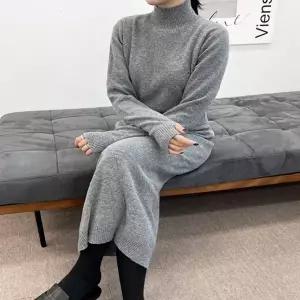 니트스커트set 여성 그레이 목폴라데일리 5072 (HSJ-WFH13NE)