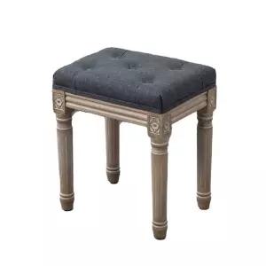 빈티지 화장대 의자 유럽 스툴 클래식 사각 드레스룸