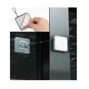 현관문 방문 미닫이문 와이어 자동 잠금장치 문닫힘