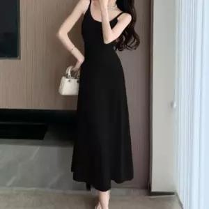 [리빌모아]여자 A라인 민소매 나시 롱 원피스 LDW-OPS-SSIS450-블랙