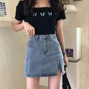 트임스판치마바지 데님트임치마바지(사이즈 택1) (HSJ-WD54F13)