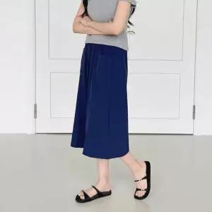 하의 7부 여성 여름 아이스쿨 데일리 치마바지 시원한 와이드 (HSJ-...