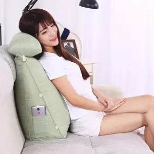 쿠션 소파등쿠션 중형 삼각등받이 그린