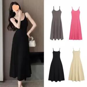 [리빌모아]여자 A라인 민소매 나시 롱 원피스 LDW-OPS-SSIS450-아이보리