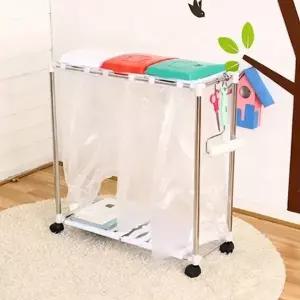 [이오스트]이동식 재활용 분리수거함 3단+봉투20매