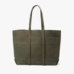 [롯데백화점]샌프란시스코마켓 [AMIACALVA 아미아칼바] WASHED CANVAS 6POCKETS TOTE (M) KHAKI/ACF1M80006