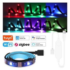 스마트 지그비 USB Led 조명 Tuya Wifi RGB DC5V 5050 TV 백라이트 Wok Google 홈