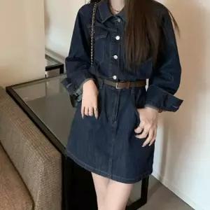 [리빌모아]여자 내츄럴 진청 데님 숏 스커트 원피스 LDW-OPA-SSIS575-데님