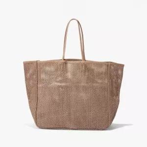 [롯데백화점]샌프란시스코마켓 [AMIACALVA 아미아칼바] WASHED LEATHER MESH TOTE (L) BEIGE/ACF1M80007A24