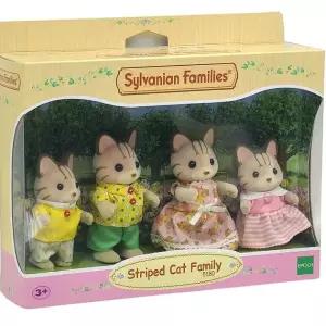 실바니안 줄무늬 고양이 가족 어린이 인형 장난감