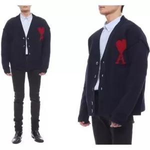 [아미]남성 빅 하트 로고 울 가디건 (UKC006 018 414 M 24F)