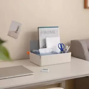 [문구] 2색 1개 다용도 데스크 오거나이저 티슈케이스 수납함 심플 디자인 다용도