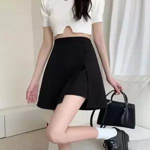여성 봄 여름 쫀쫀 밴딩 숏 팬츠 랩스커트 치마바지 (HSJ-WF1B545)