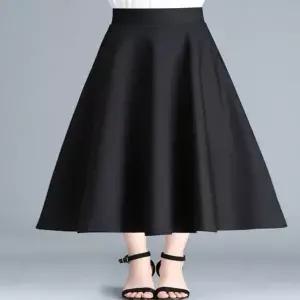 여성 a라인 밴딩스커트 하이웨스트 롱스커트 양쪽포켓 (HSJ-WE53E3F)