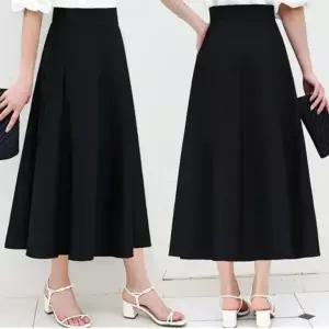 여성 a라인 하이웨스트 밴딩스커트 롱스커트 롱치마 (HSJ-WE5E857)