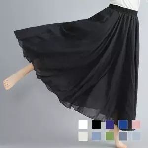 연비 아사면 A라인 롱치마 SD-230325 (HSJ-WBD4B3D)