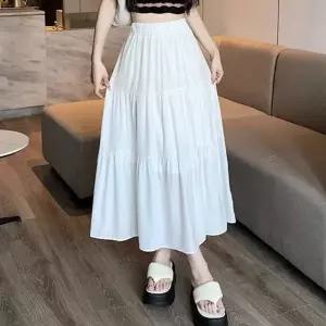 여성 a라인 밴딩 롱스커트 안감ㅇ 하이웨스트 롱치마 (HSJ-WE53E3C)