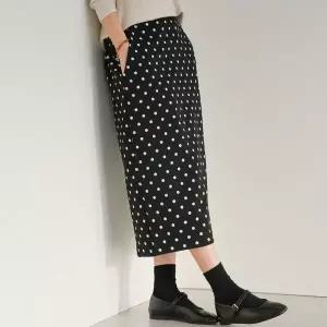 [하프클럽/] 땡땡이일자밴딩스커트 LYV513M510 빅사이즈