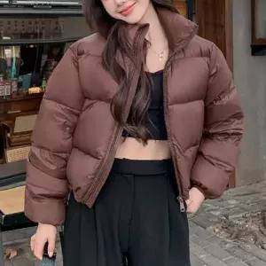 [리빌모아]여자 따듯한 심플 크롭 밴딩 하이넥 숏 패딩 SDW-JUP-SLM0518