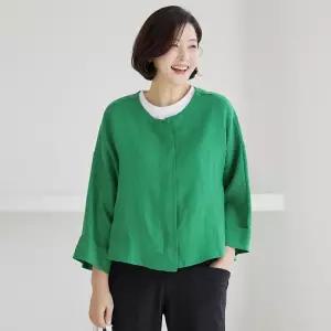 [김여사][무료배송] [빅사이즈](88) 모리아 라운드 린넨자켓 3JK504313