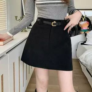 벨트 증정 여성 골덴 미니 스커트 코듀로이 숏스커트 (HSJ-WDE69CA)